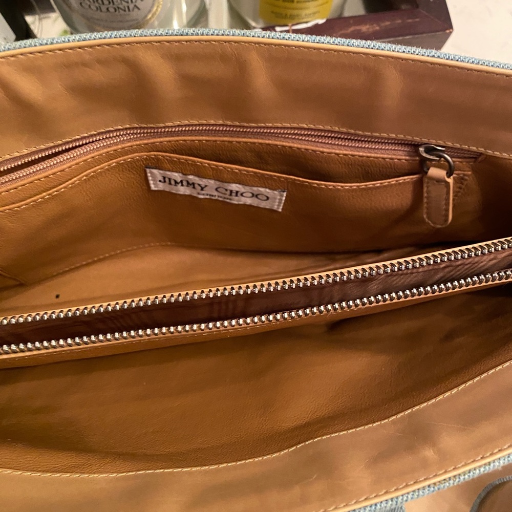 Jimmy Choo Light Denim Handbag with studded details